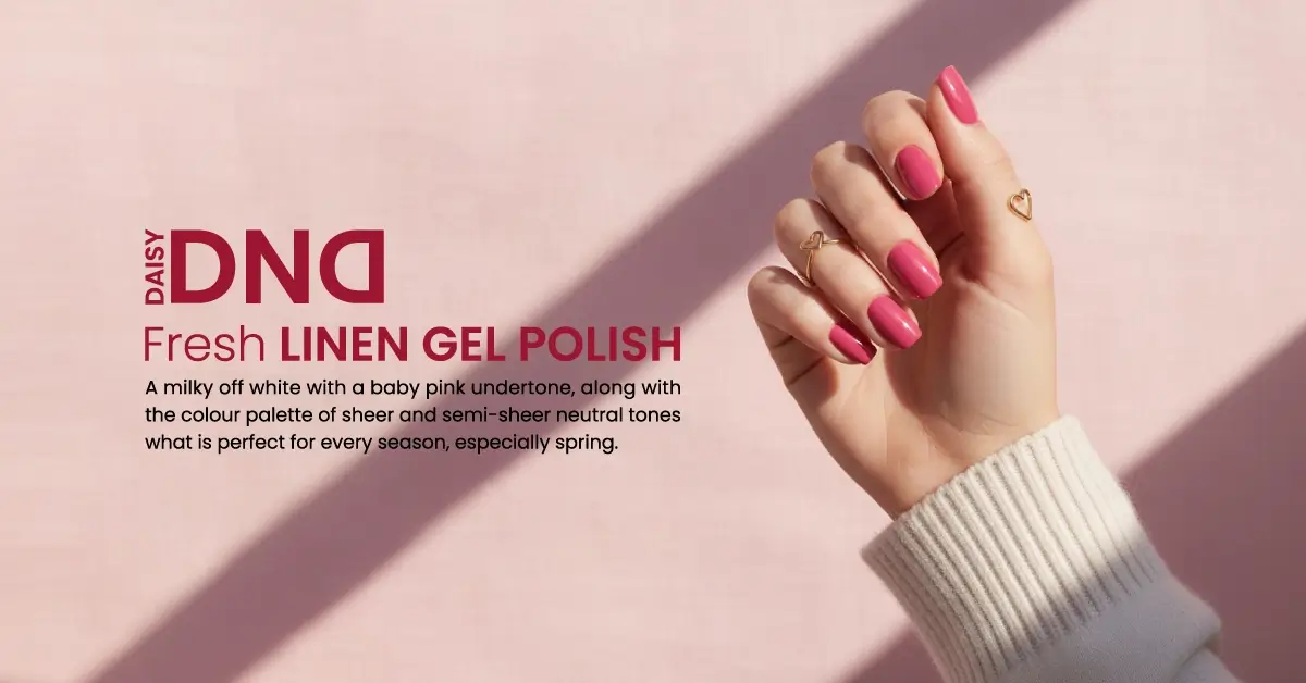 DND Fresh Linen Gel Polish: A Simple Guide to Lasting Nails 1 DND Fresh Linen Gel Polish showcasing elegant nails, available on Amazon with dupe options, part of DND full gel collection