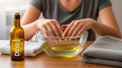 How to Remove Acrylic Nails at Home without Tools? 5 Safe Methods 9 How to Remove Acrylic Nails at Home Without Tools YouTube, woman using safe DIY method with warm water